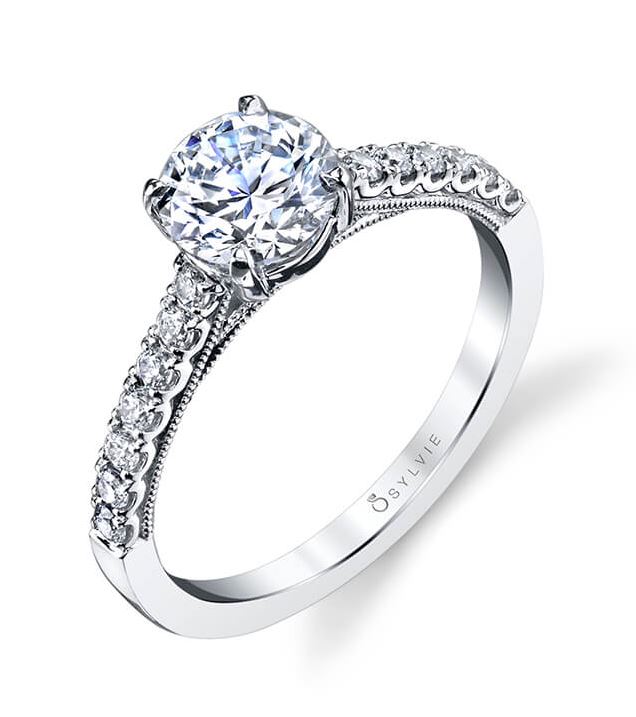 Sylvie Engagement Ring S1535-023A4W10R Sylvie Engagement Ring S1535-023A4W10R