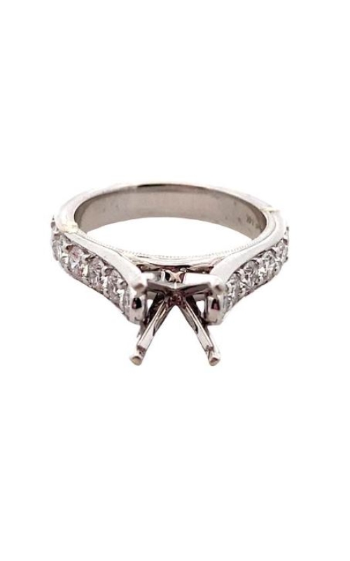 Engagement Ring – 14K White Gold Round Diamond VW1339CG | Venetti