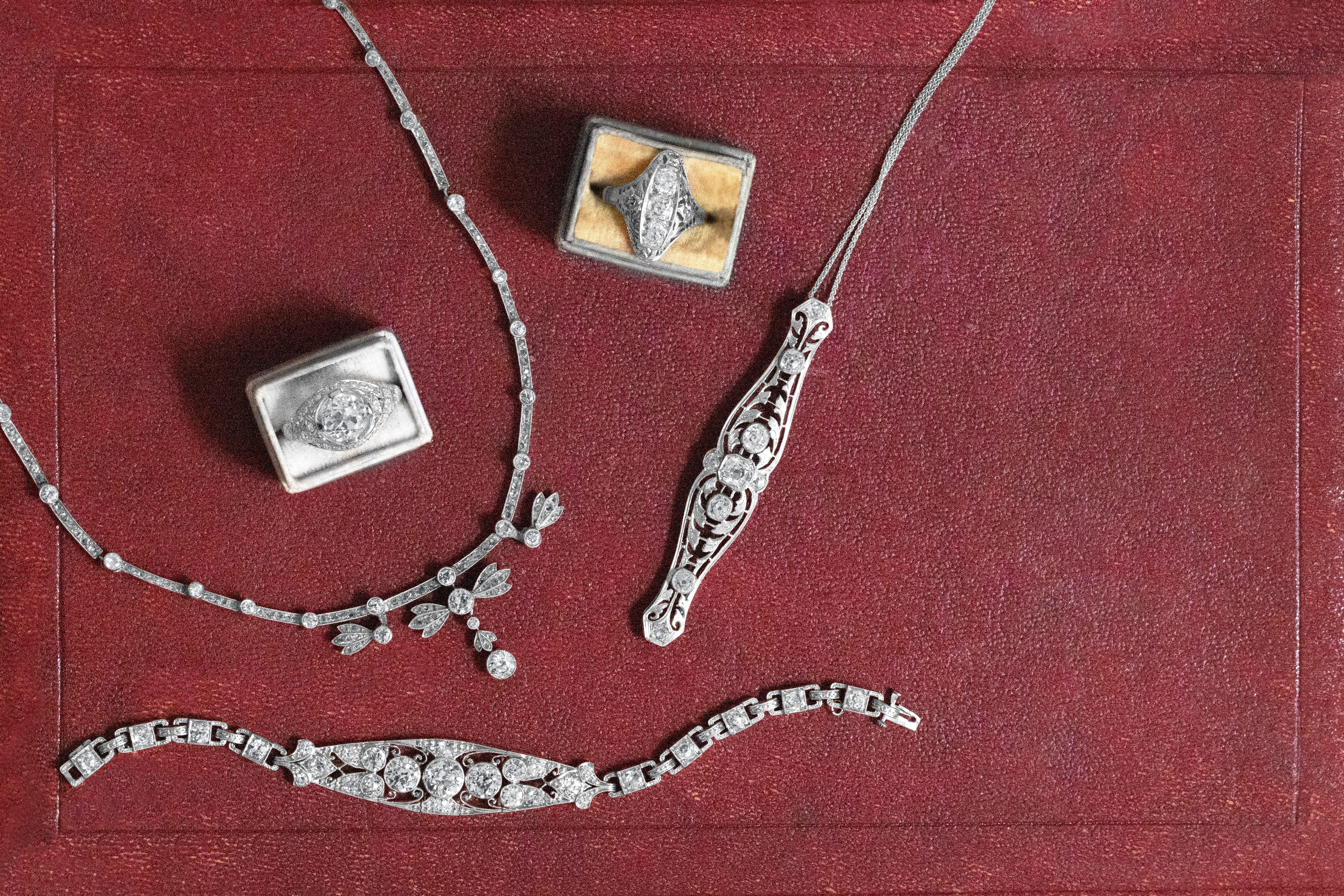 One-of-a-kind vintage rings and necklaces